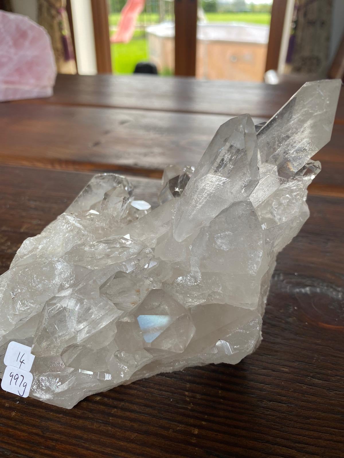 【水晶・ロッククリスタル】レアなホワイトロック14- H11.5xw13xd11cm - 997g 5