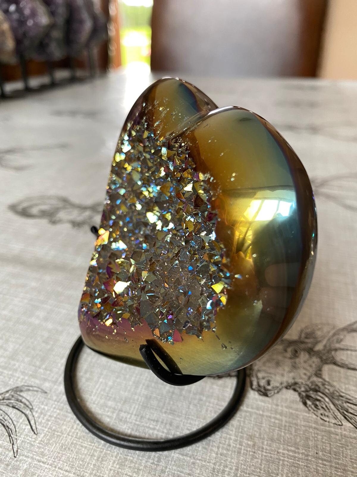【レインボークォーツ】仕事や恋愛運アップの守護石！ハート形で可愛い水晶。 2